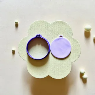 Polymer clay cutter - Round Christmas ornament - Lylo Tools