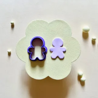 Polymer clay cutter: Gingerbread cookie Christmas ornament- Lylo Tools