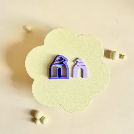 Polymer clay cutter - Bow with Christmas hat