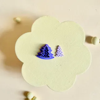 Cortador arcilla polimérica - Árbol de Navidad con bolitas