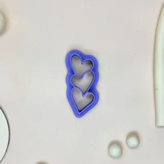 Cortador para arcilla polimérica: trío de corazones - Lylo Tools