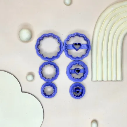 copy of copy of copy of copy of copy of Cortador arcilla polimérica - trío de corazones