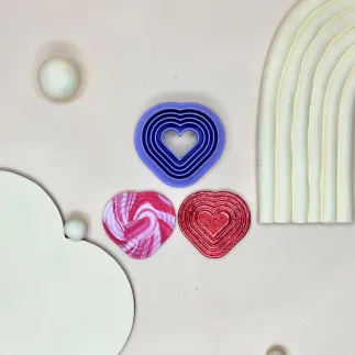 Polymer clay cutter: heart waves - Lylo Tools