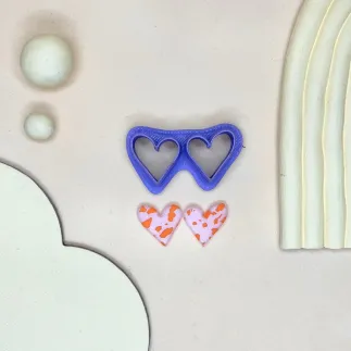 Polymer clay cutter: asymmetrical hearts - Lylo Tools