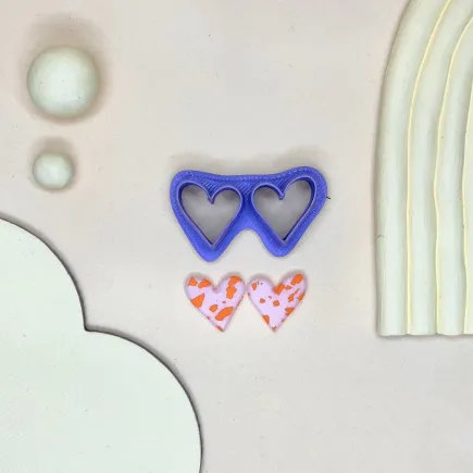 Polymer clay cutter: asymmetrical hearts - Lylo Tools