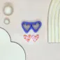 Polymer clay cutter - asymmetrical hearts