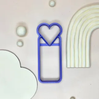 Polymer clay cutter - heart bookmark