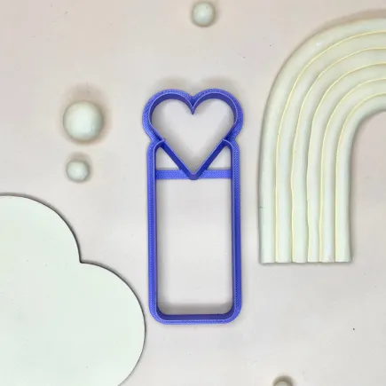 Polymer clay cutter - heart bookmark