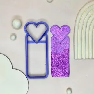 Polymer clay cutter: heart bookmark - Lylo Tools
