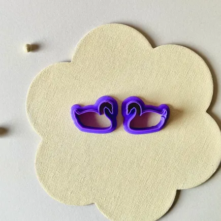 Polymer clay cutter - swans