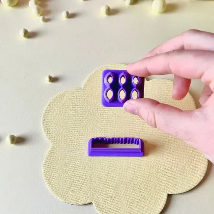 Polymer clay cutter set to make roses