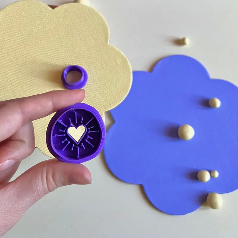 Polymer clay cutter set - sparkle heart