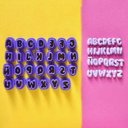 Polymer clay cutter set: 1cm alphabet - Lylo Tools