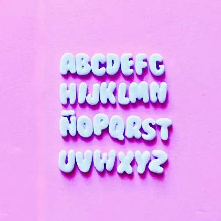Polymer clay cutter set - alphabet 1cm