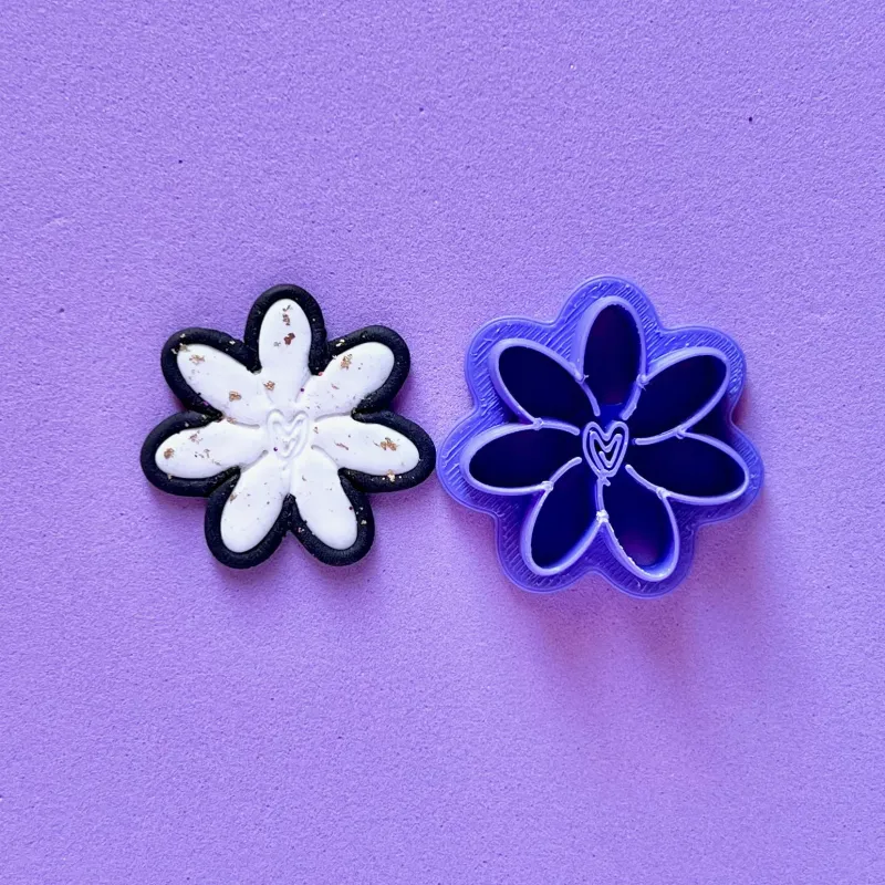 Cortador arcilla polimérica - margarita corazón