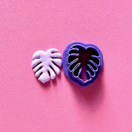 Polymer clay cutter - monstera leaf