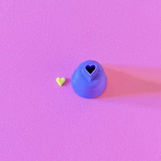 Mini polymer clay cutter - heart