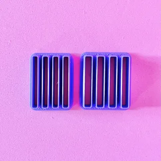 Polymer clay cutter - rectangle cluster