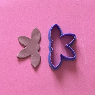 Polymer clay cutter - half flower
