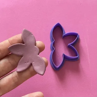 Polymer clay cutter - half flower