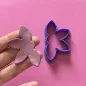Polymer clay cutter - half flower
