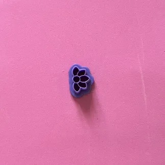 Polymer clay cutter - half mini flower 5 petals