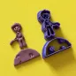 Polymer clay cutter set - The Little Prince with the moon
