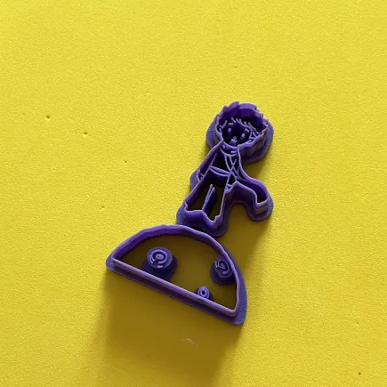 Polymer clay cutter set - The Little Prince with the moon