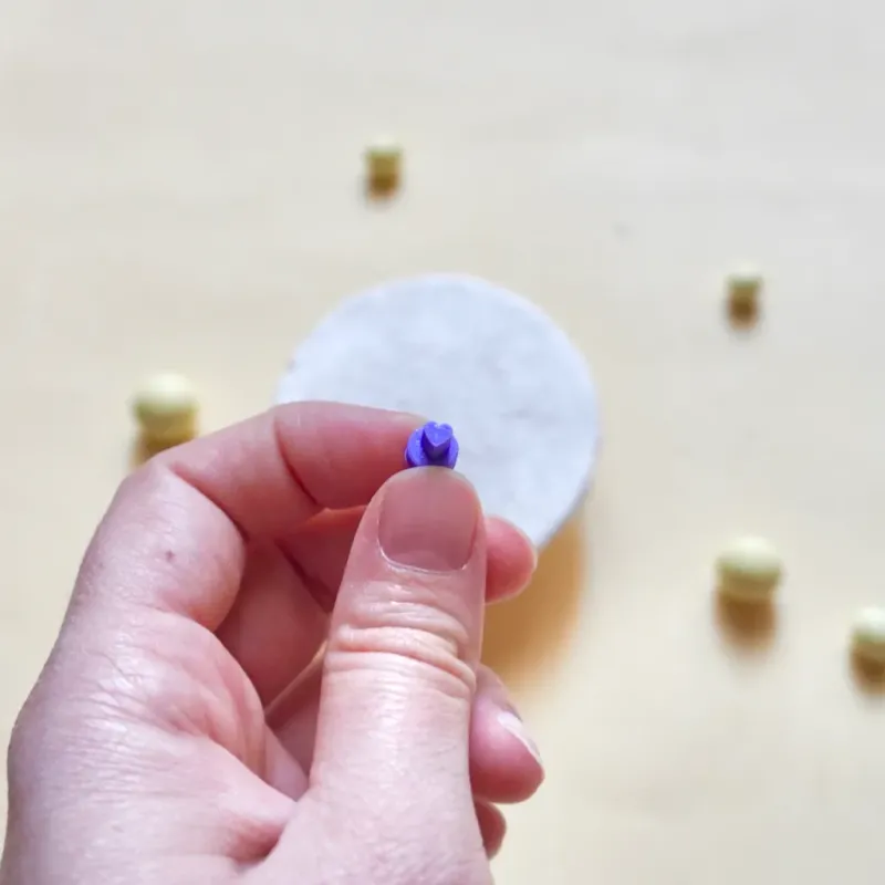 Micro stamp for clay - heart