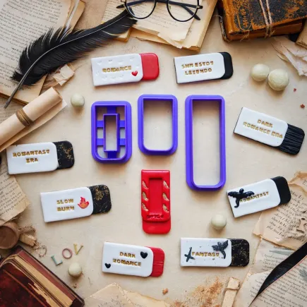 Polymer clay cutter - Rectangular clip bookmark