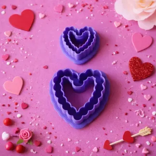 Polymer clay cutter: cloud heart silhouette - Lylo Tools