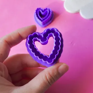 Polymer clay cutter: cloud heart silhouette - Lylo Tools