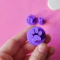 Polymer clay stamp - dog footprint