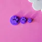 Polymer clay stamp - dog footprint