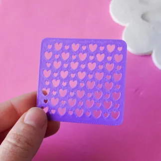 Polymer clay template: hearts - Lylo Tools