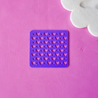 Polymer clay template: hearts - Lylo Tools