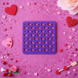 Polymer clay template: hearts - Lylo Tools