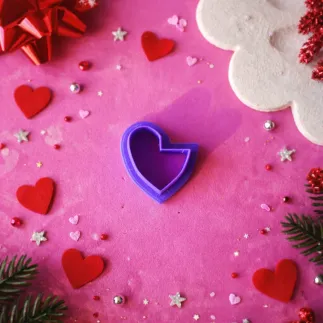 Polymer clay cutter: heart for hoops - Lylo Tools