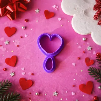 Polymer clay cutter: heart for hoops - Lylo Tools