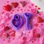 Polymer clay cutter set - key and lock