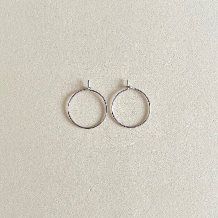 Aro acero inoxidable plateado - 2cm