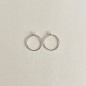 Aro acero inoxidable plateado - 2cm