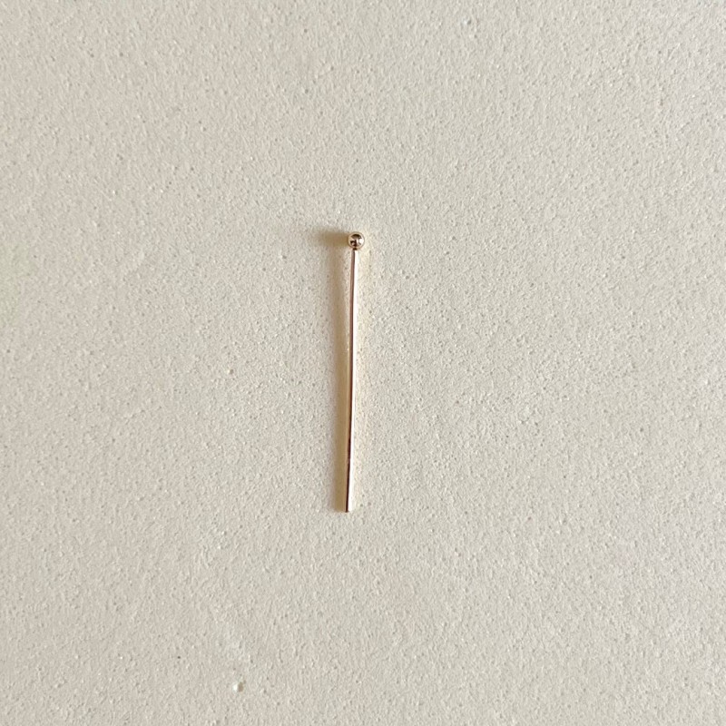 Alfiler con terminación de bola acero inoxidable dorado - 3cm