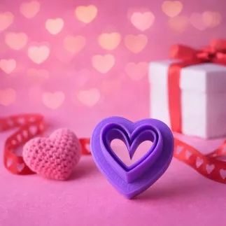 Polymer clay cutter: heart with frame - Lylo Tools