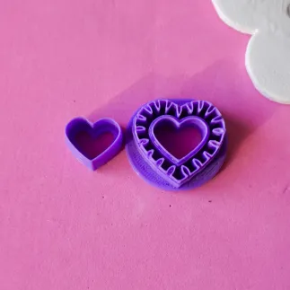 Cortador para arcilla polimérica: corazón de fuego - Lylo Tools