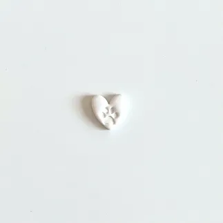Polymer clay stamp - dog footprint