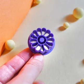 Polymer clay cutter: sunken center daisy - Lylo Tools