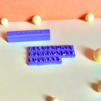 Stamps for polymer clay: mini alphabet - Lylo Tools