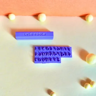 Stamps for polymer clay - alphabet 0.5cm