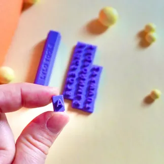 Stamps for polymer clay: mini alphabet - Lylo Tools